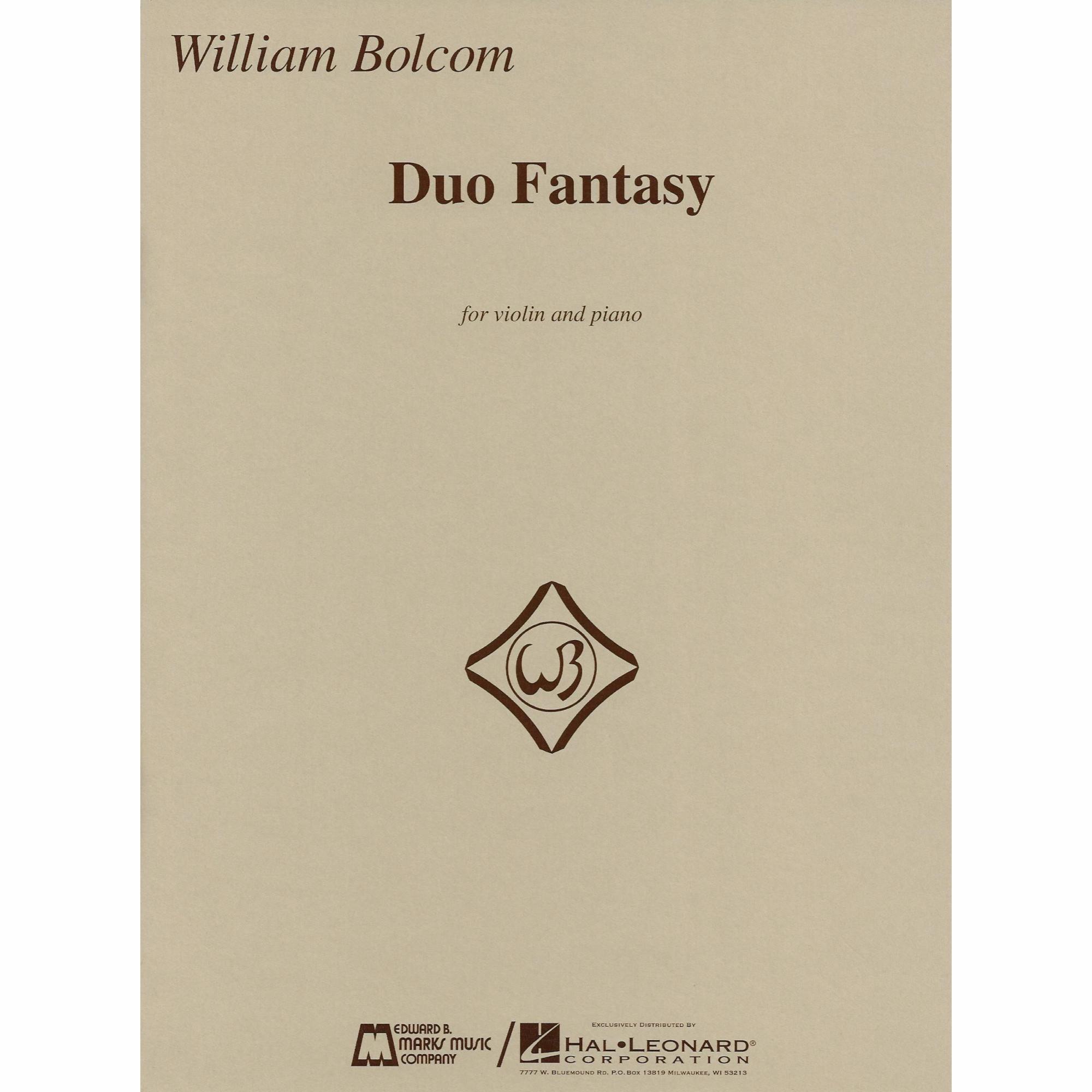 Bolcom -- Duo Fantasy for Violin and Piano
