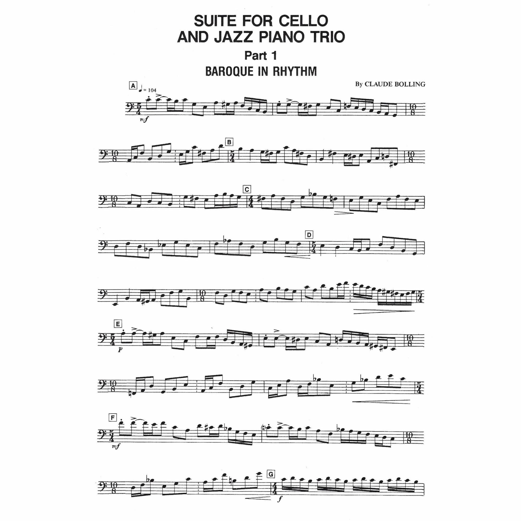 Bolling -- Suite for Cello and Jazz Piano Trio | Southwest Strings