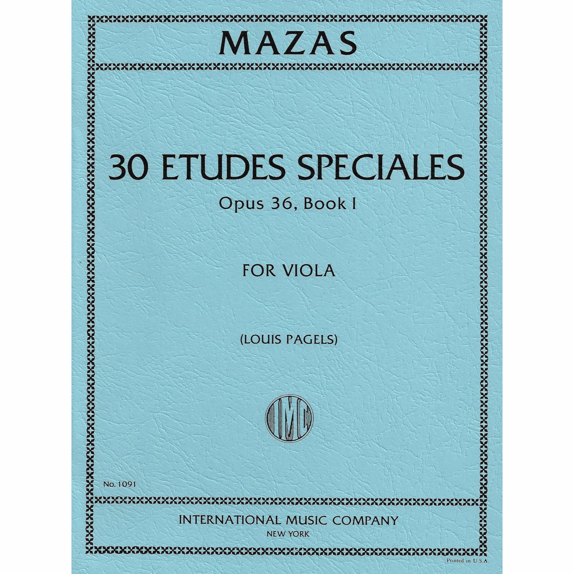 Mazas -- Etudes Speciales and Brillantes, Op. 36, Books 1-2 for Viola |  Southwest Strings