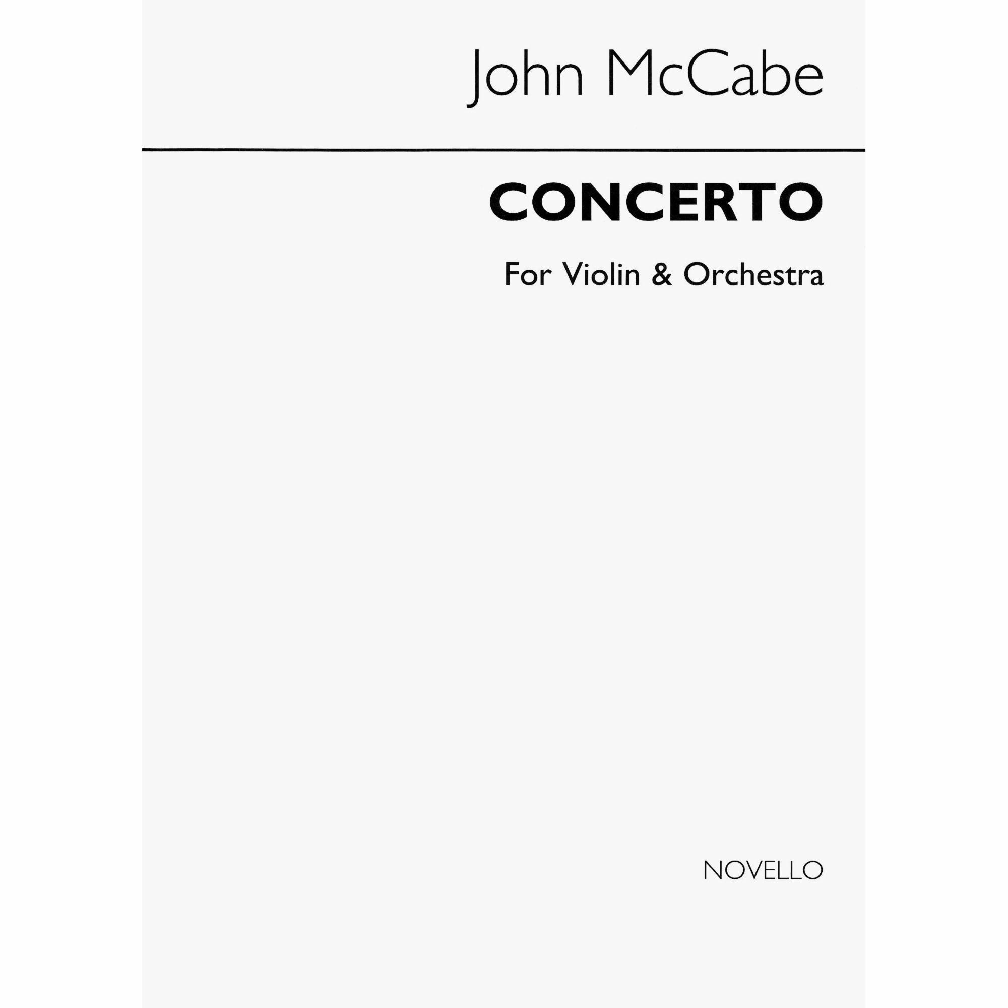 McCabe -- Concerto, Op. 2 for Violin and Piano