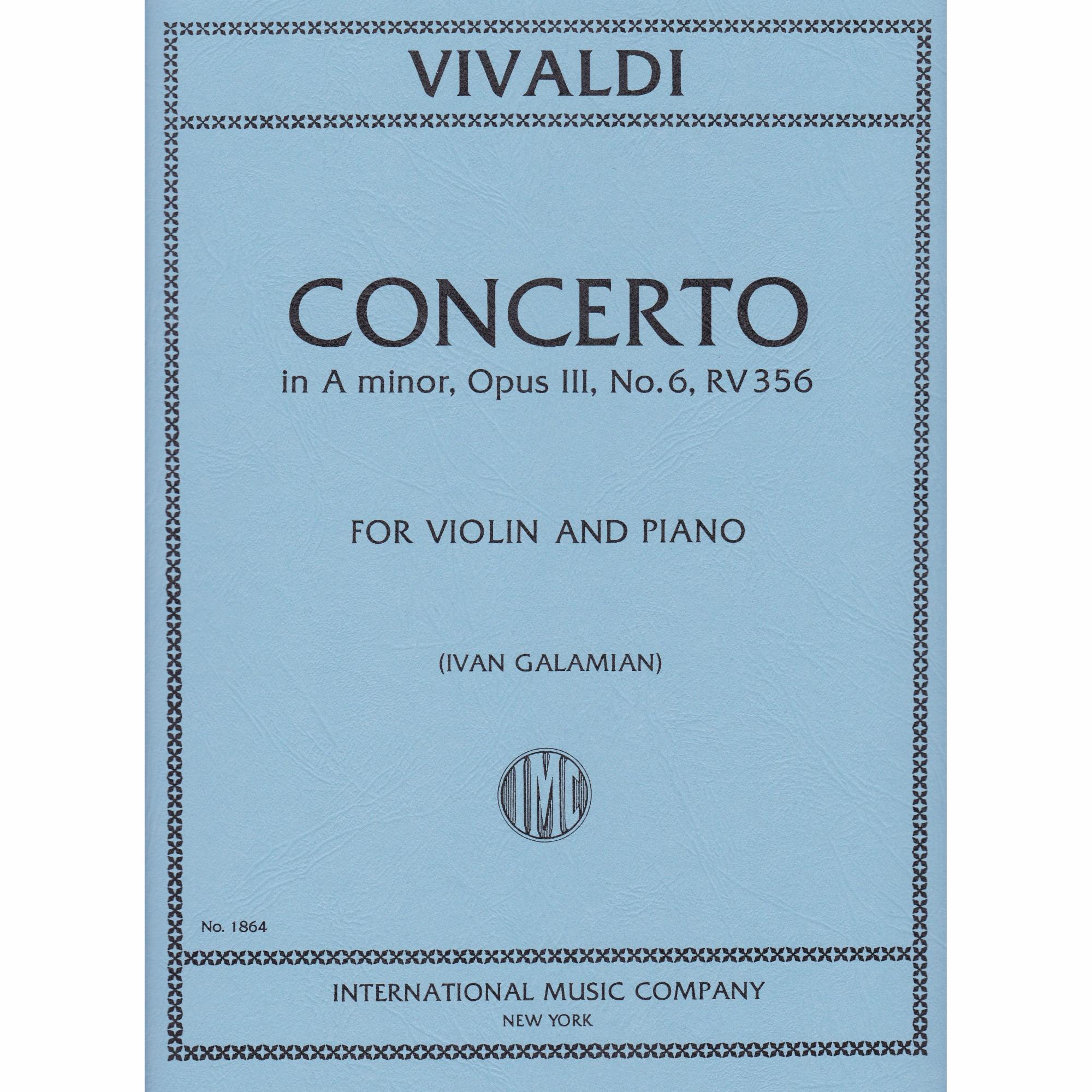 Violin Concerto in A Minor, Op. 3, No. 6