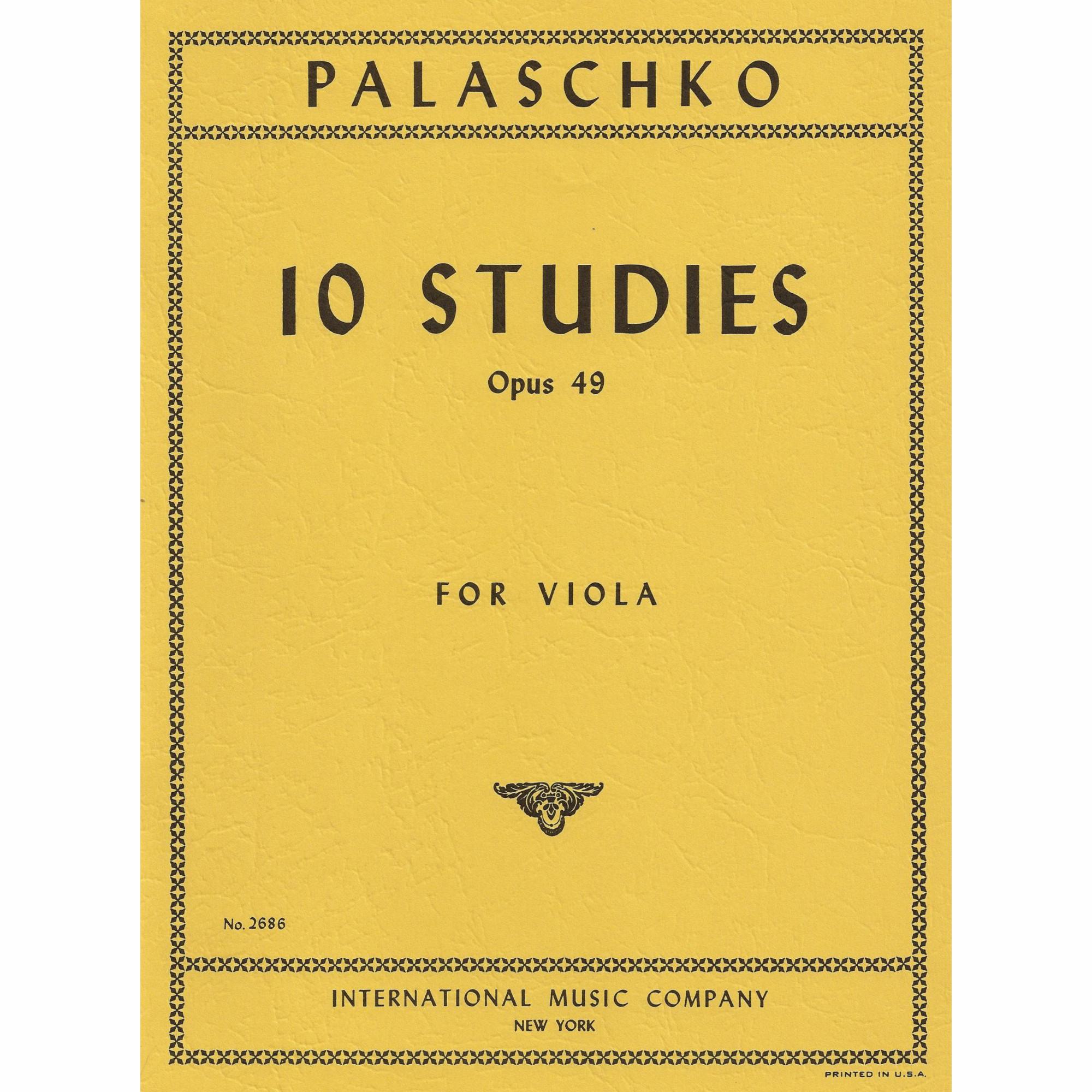 Palaschko -- 10 Studies, Op. 49 for Viola