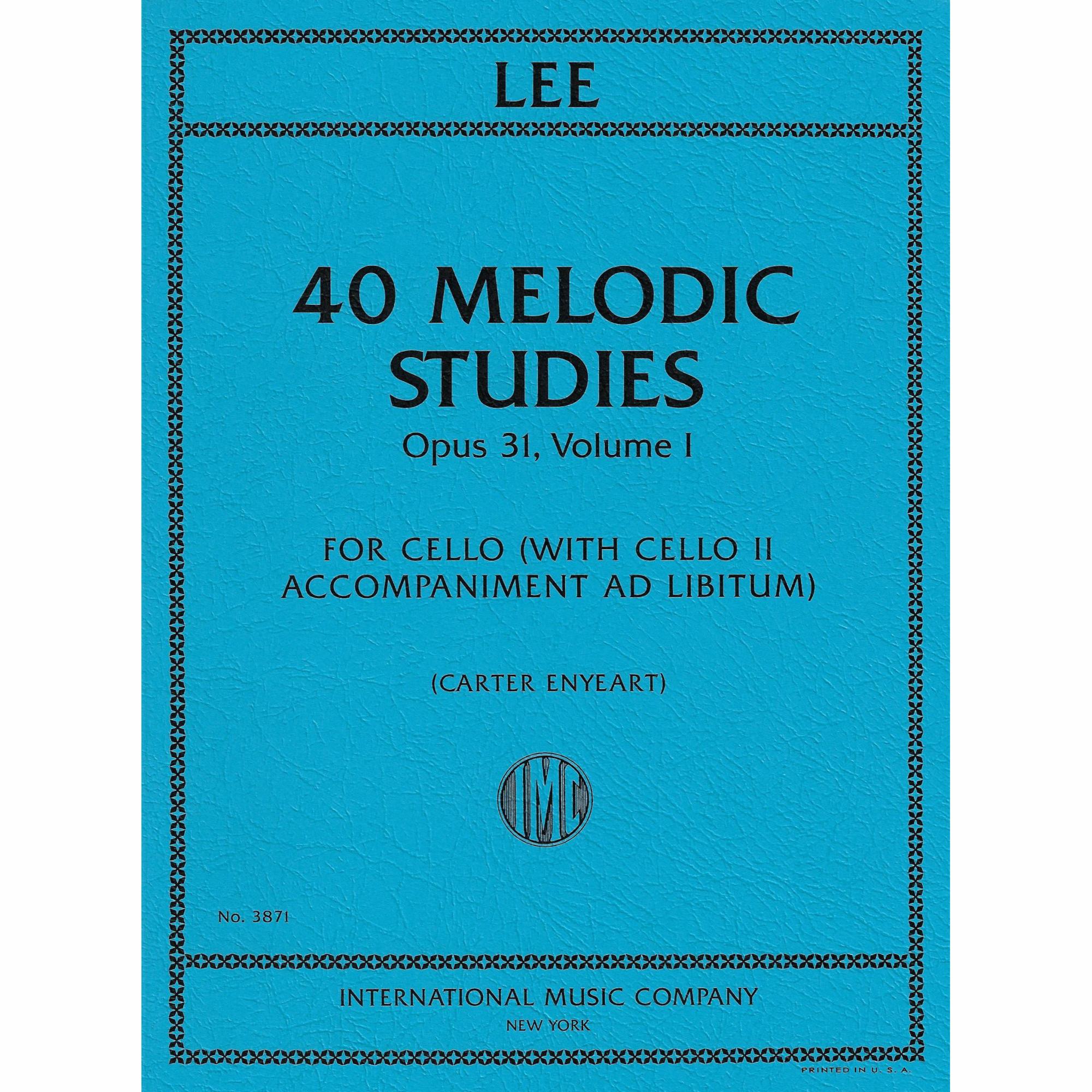 Lee -- 40 Melodic Studies, Op. 31, Vol. I for Cello