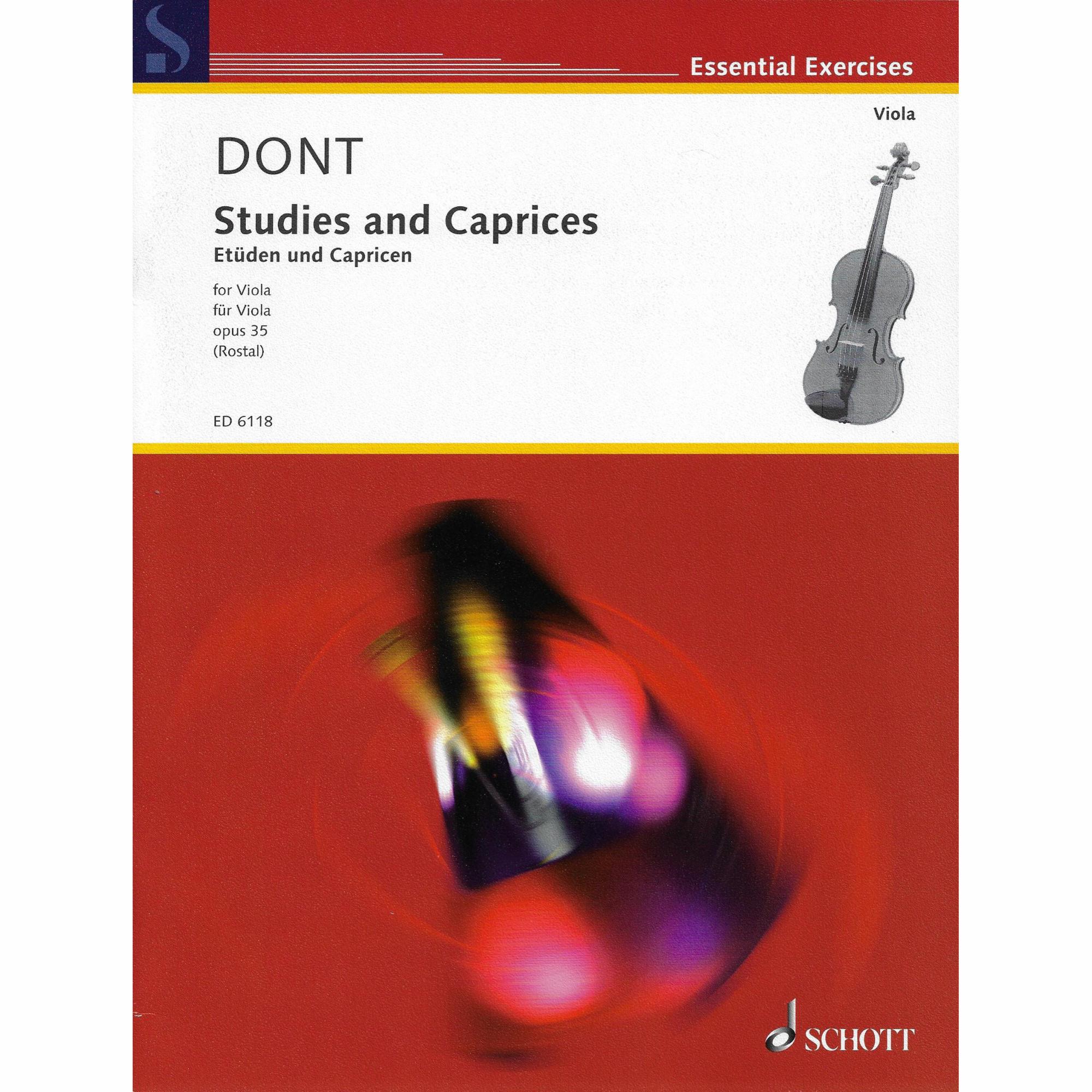 Dont -- Studies and Caprices, Op. 35 for Viola