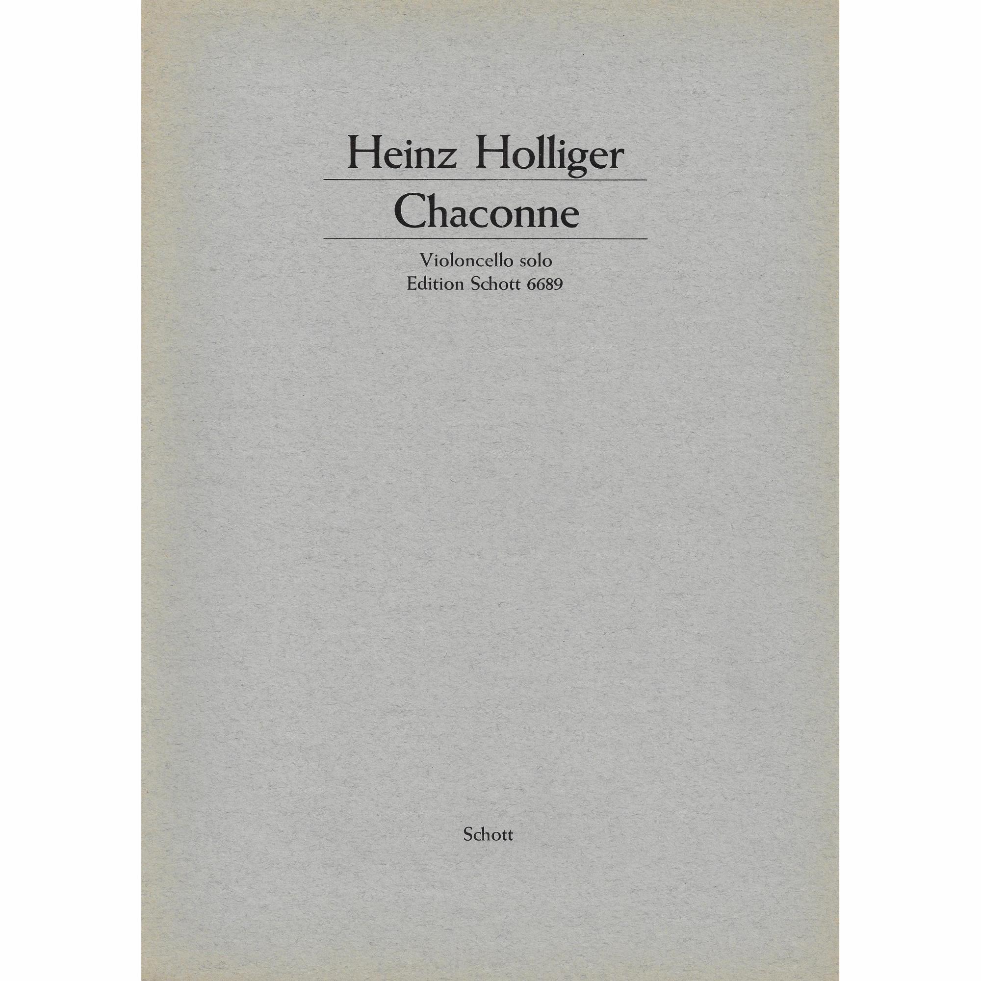 Holliger -- Chaconne for Solo Cello