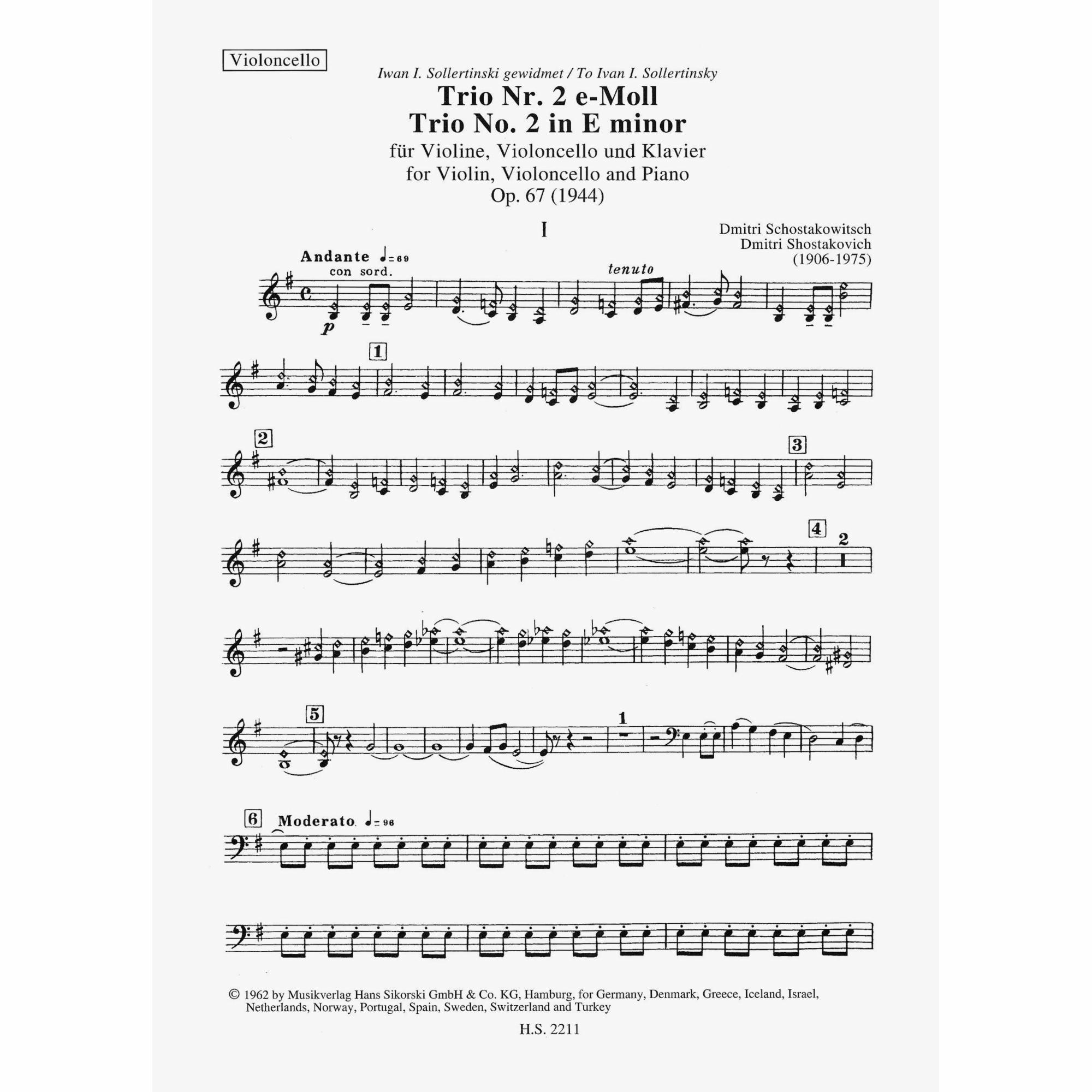 Shostakovich -- Piano Trio No. 2 in E Minor, Op. 67 | Southwest Strings
