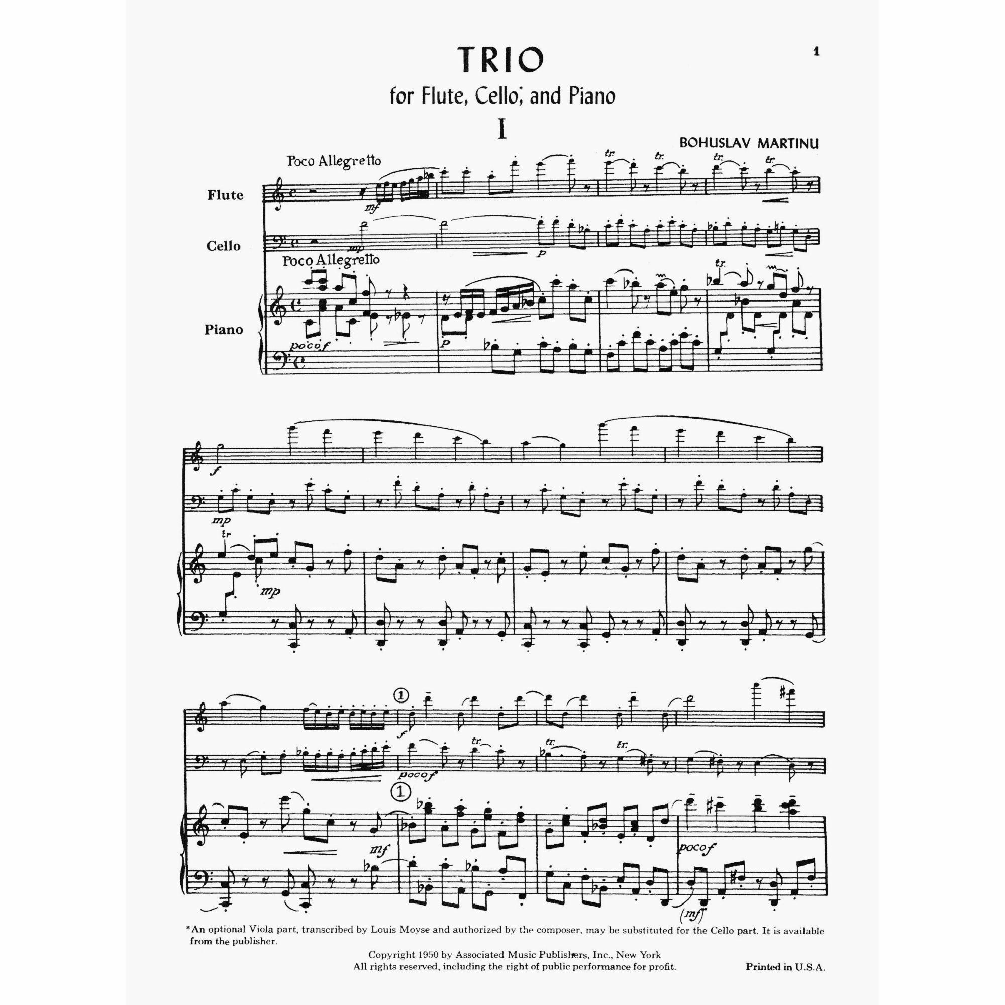 Martinu - Trio for Flute, Cello, and Piano | Southwest Strings