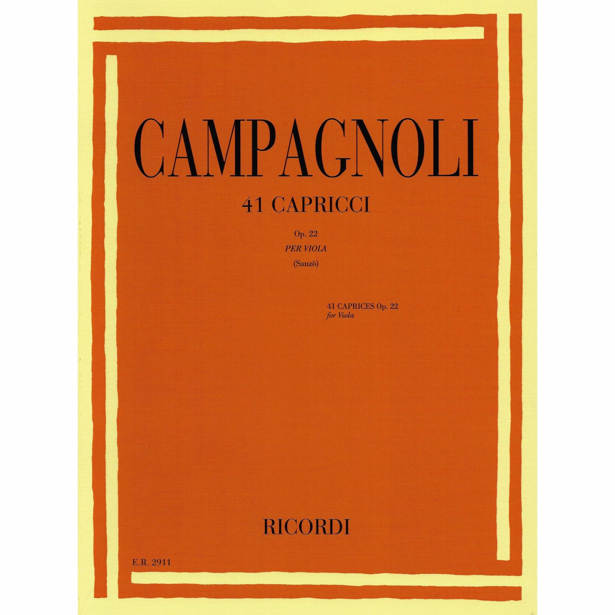 Campagnoli -- 41 Caprices, Op. 22 for Viola | Southwest Strings