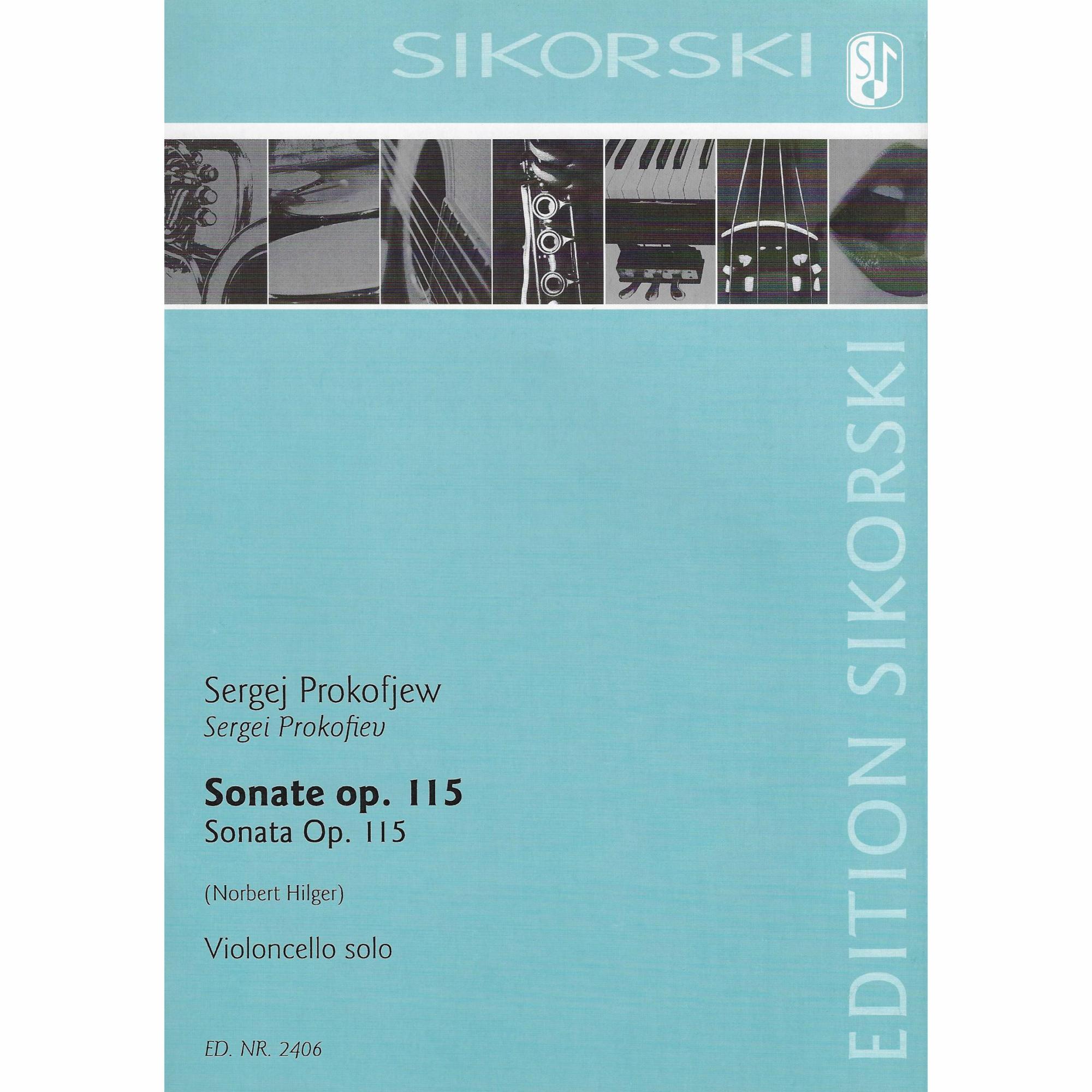 Prokofiev -- Sonata, Op. 115 for Solo Cello