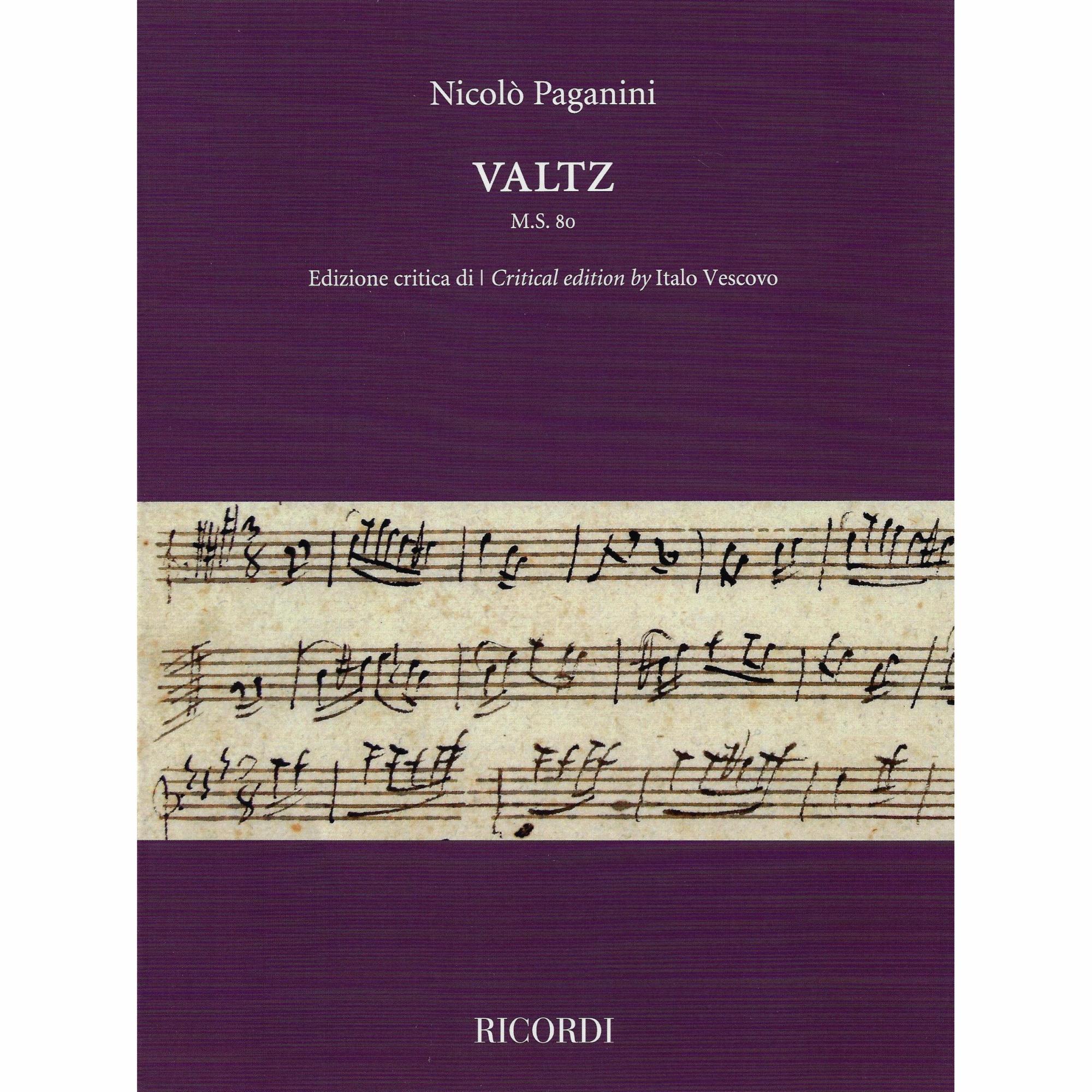 Paganini -- Valtz, M.S. 80 for Solo Violin
