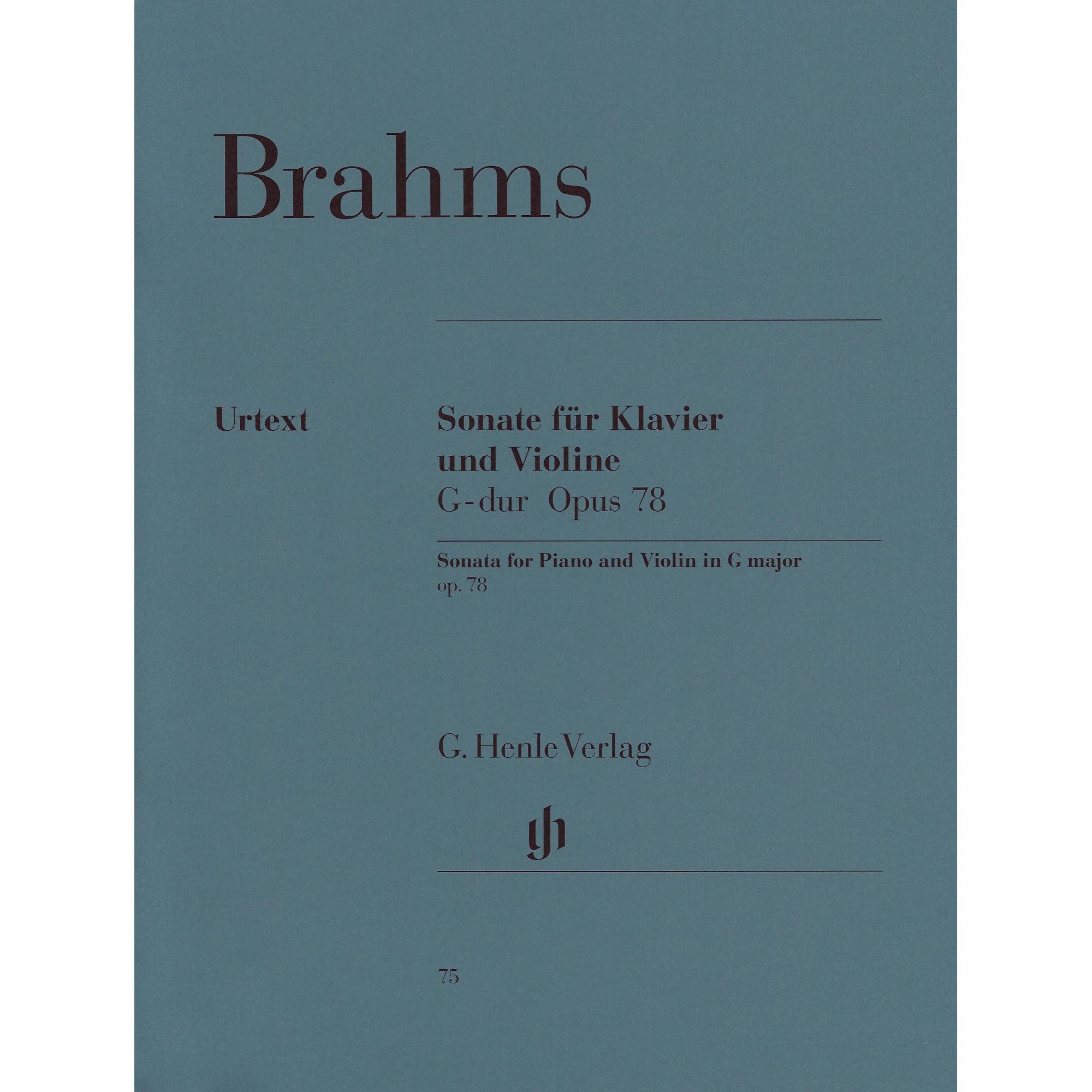 Brahms -- Sonata in G Major, Op. 78 for Violin and Piano