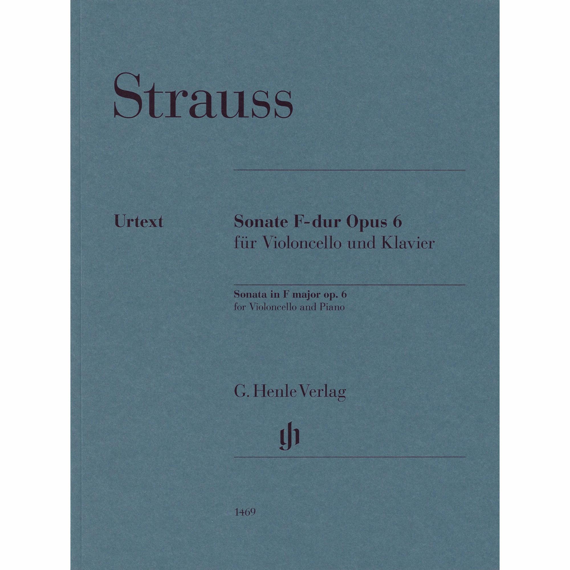 Strauss -- Sonata in F Major, Op. 6 for Cello and Piano