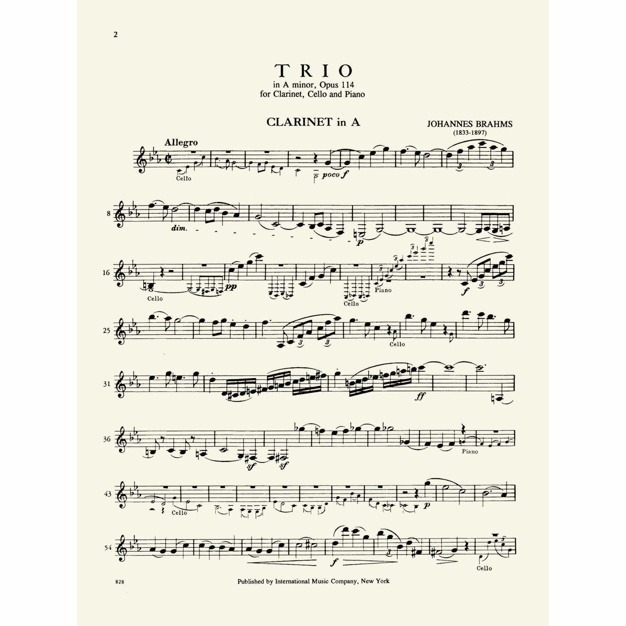 Sample: Clarinet (Pg. 2)