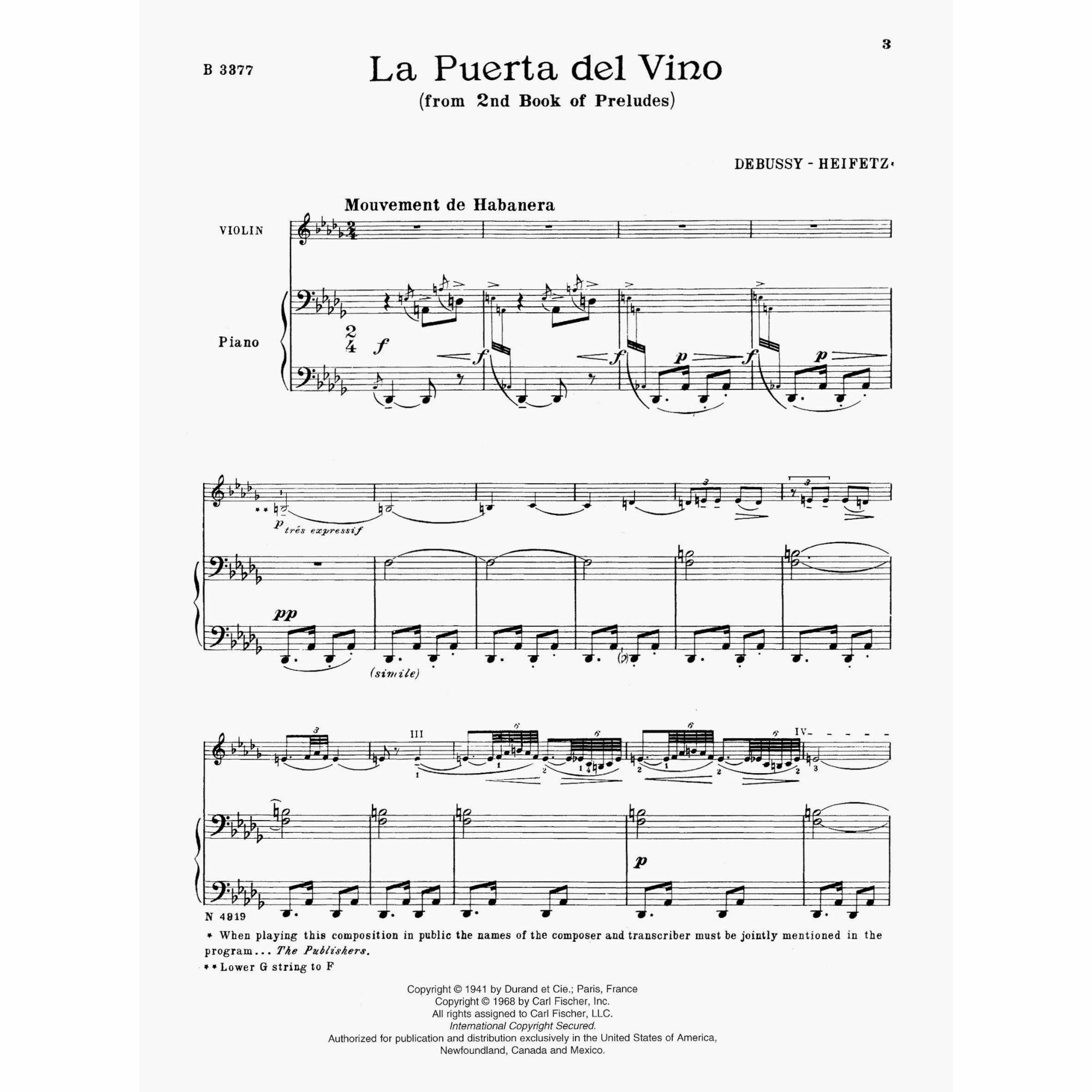 Debussy -- La Puerta Del Vino, from Preludes, Book II for Violin and Piano  | Southwest Strings
