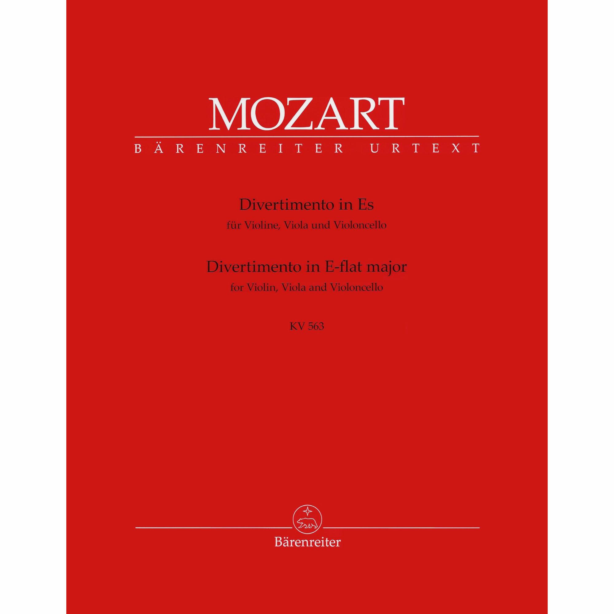 Mozart -- Divertimento in E-flat Major, K. 563 for Violin, Viola, and Cello