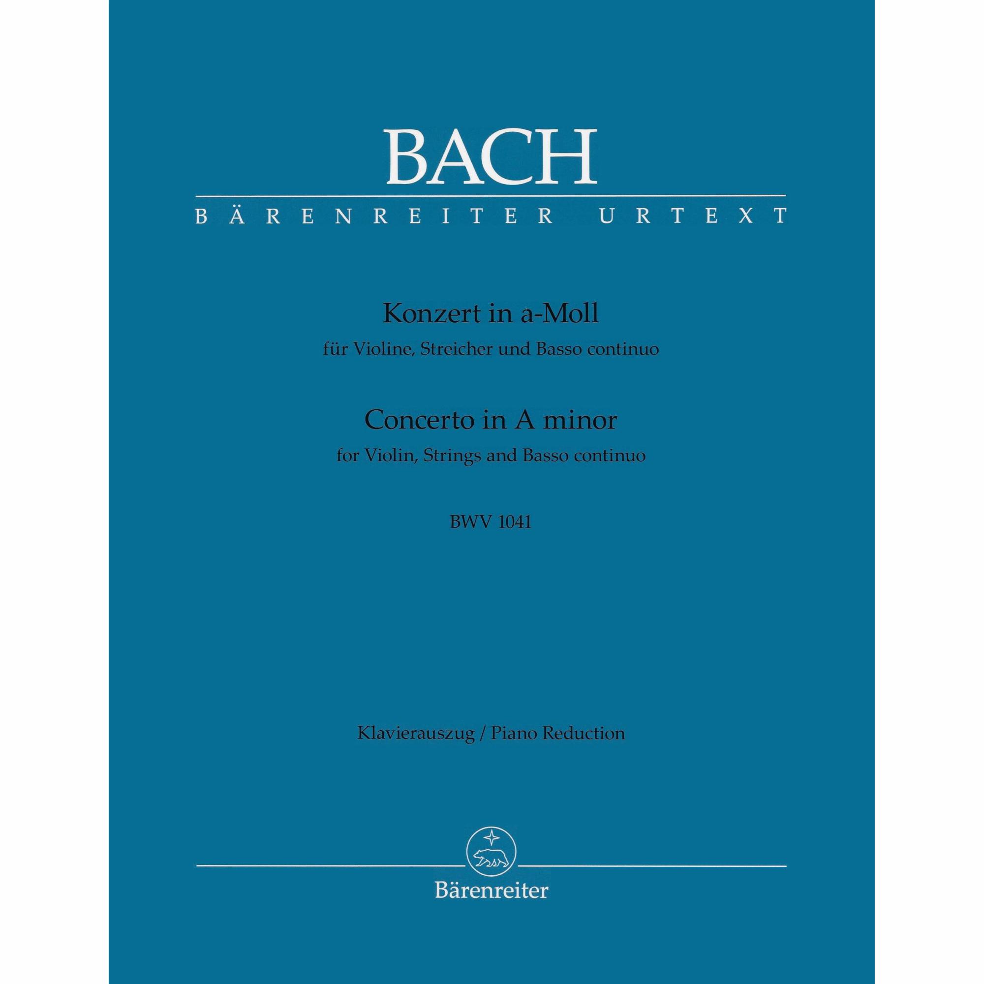 Bach -- Concerto in A Minor, BWV 1041 for Violin and Piano | Southwest  Strings
