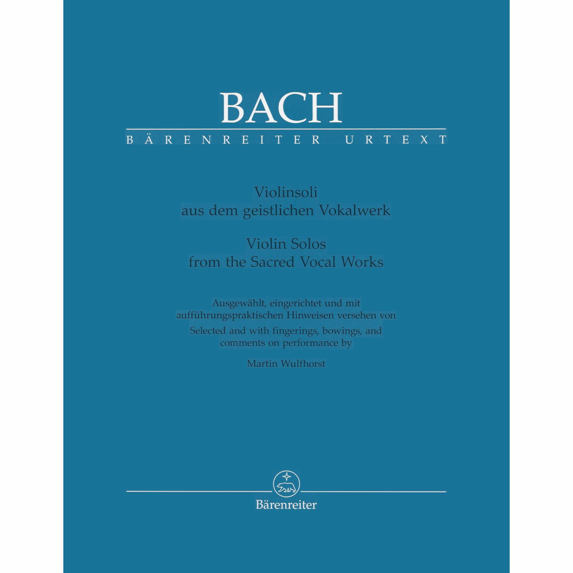 Bach -- Violin Solos from the Sacred Vocal Works