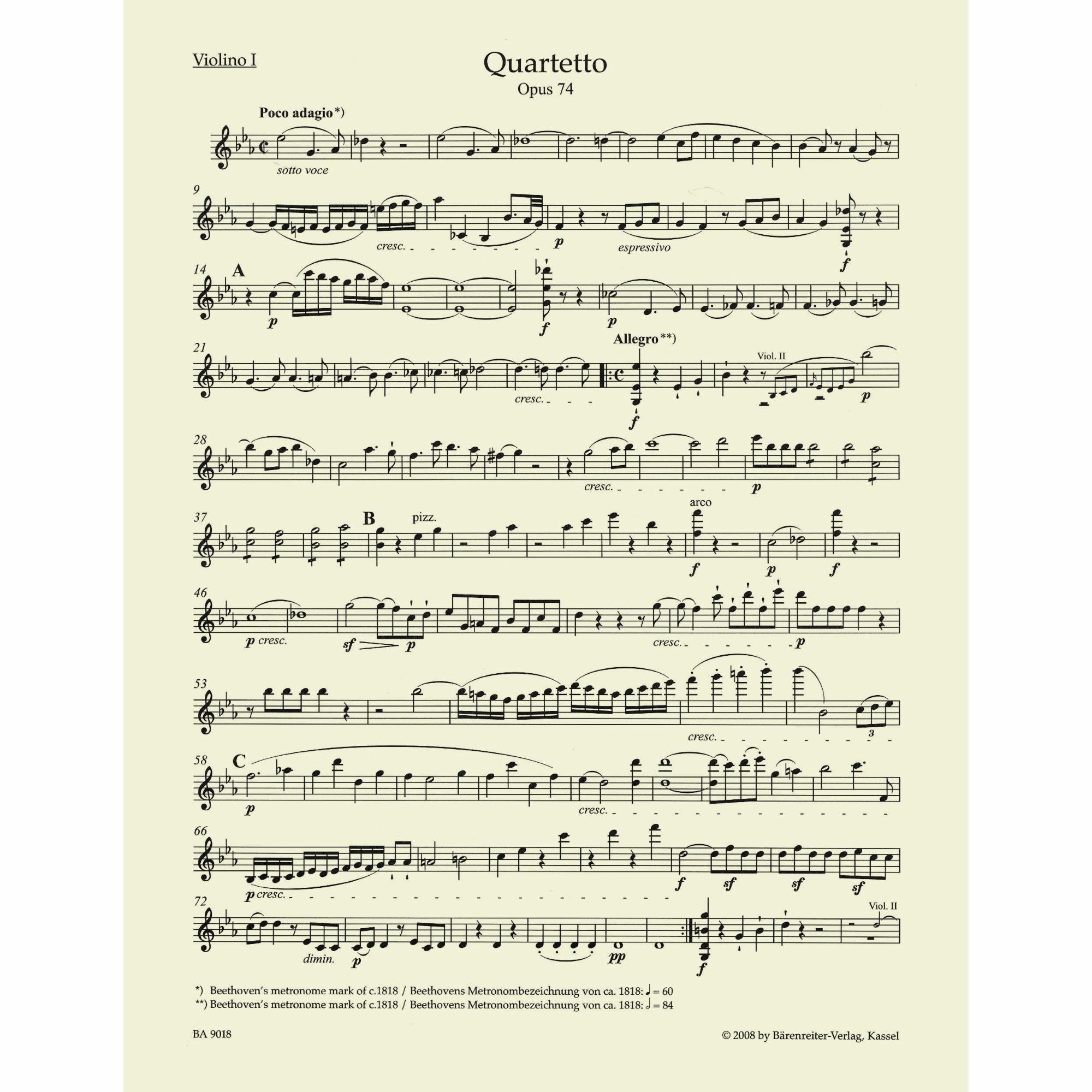 Sample: Violin I (Pg. 3)