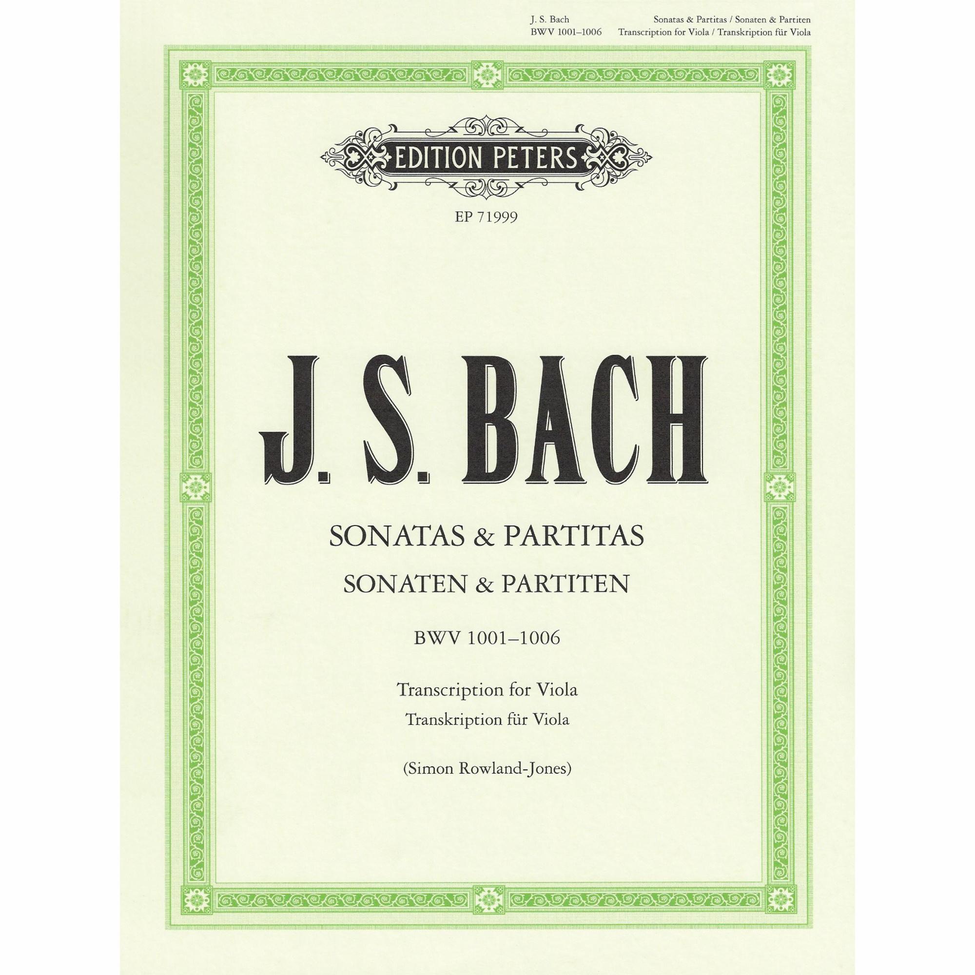 Bach -- Sonatas & Partitas, BWV 1001-1006 for Solo Viola