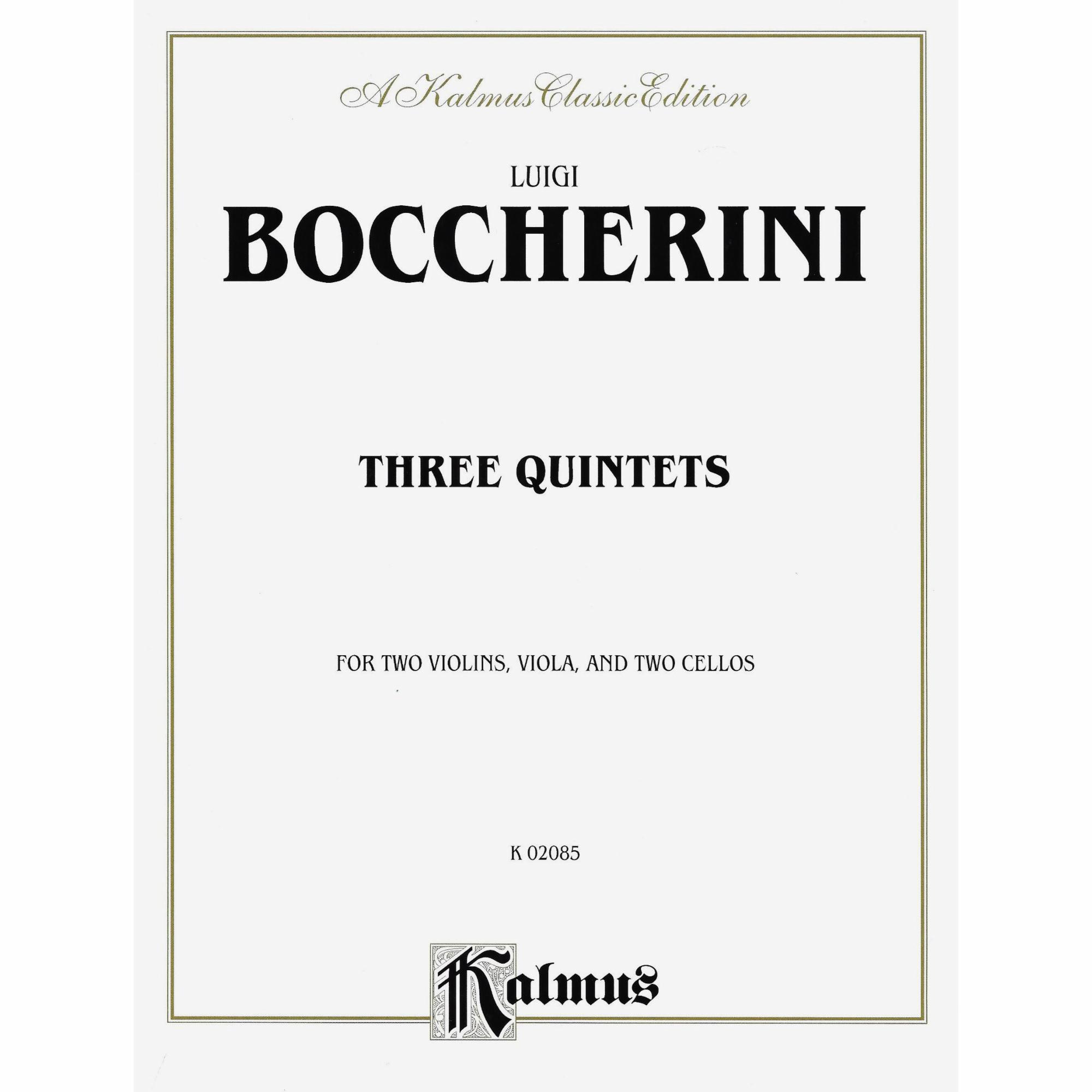 Boccherini -- Three Quintets