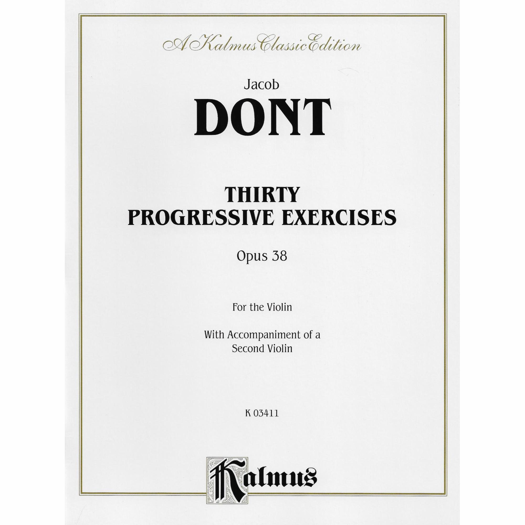 Dont -- Thirty Progressive Exercises, Op. 38 for Two Violins