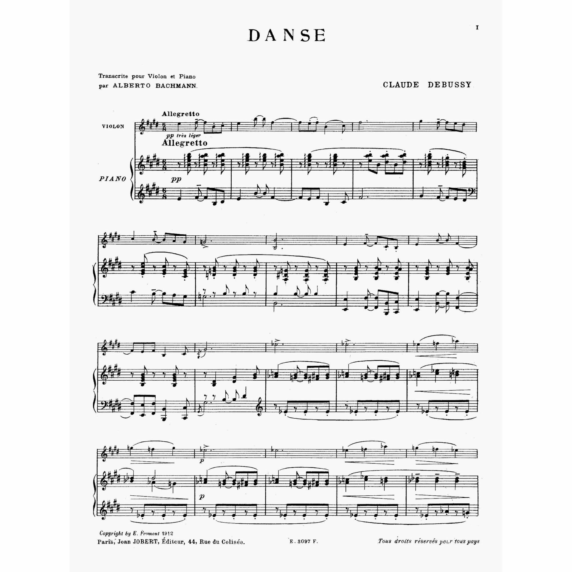 Debussy -- Danse for Violin and Piano | Southwest Strings