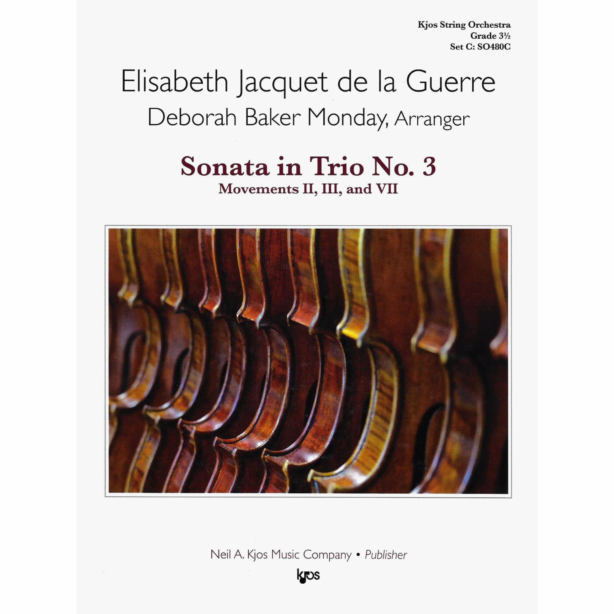 Jacquet de la Guerre -- Sonata in Trio No. 3 for String Orchestra