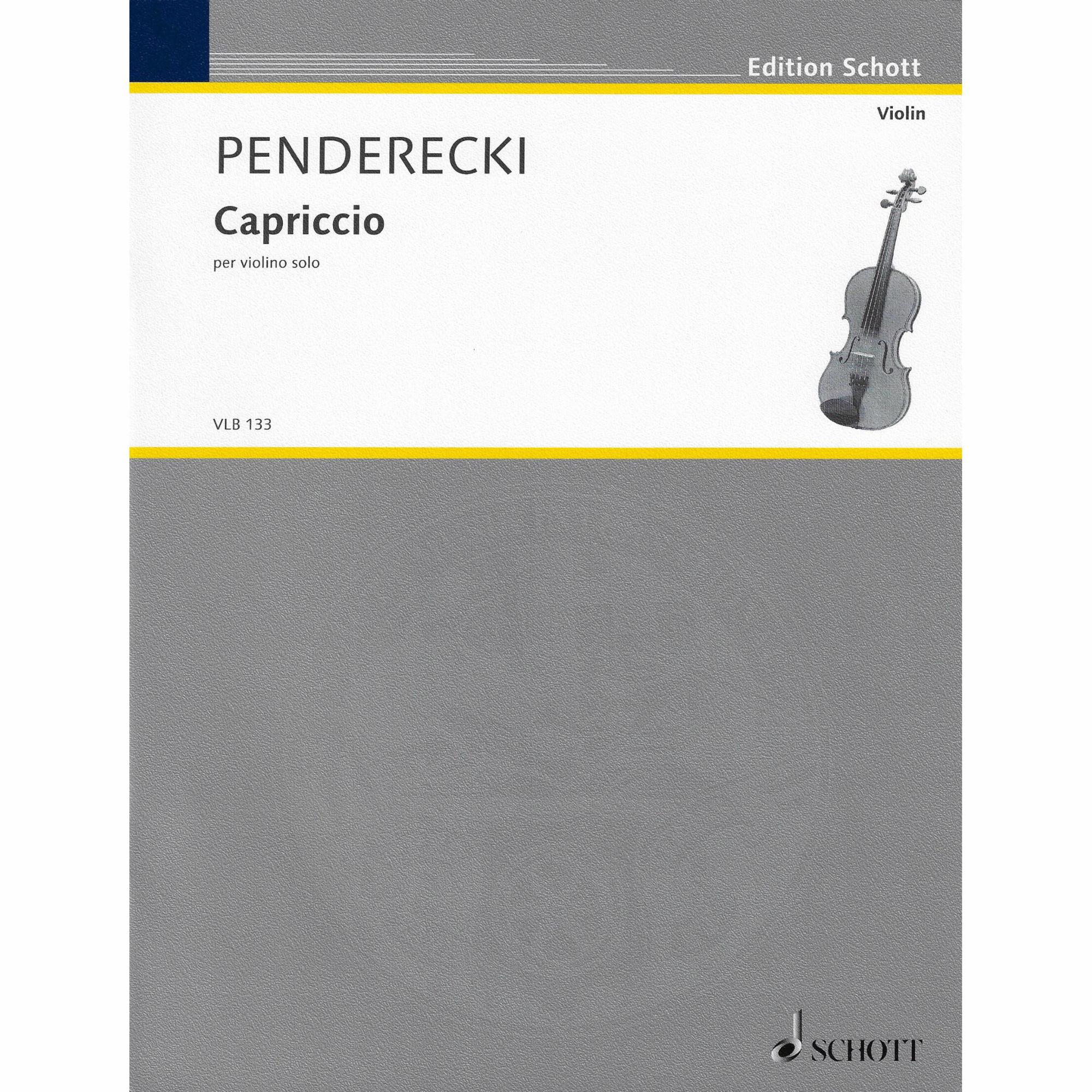 Penderecki -- Capriccio for Solo Violin